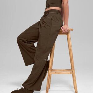 ALO Yoga Brown Wide-Leg Trousers